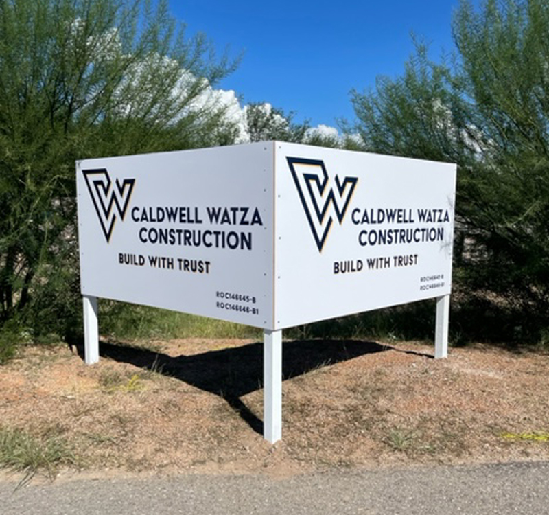 Caldwell Watza Construction Sign