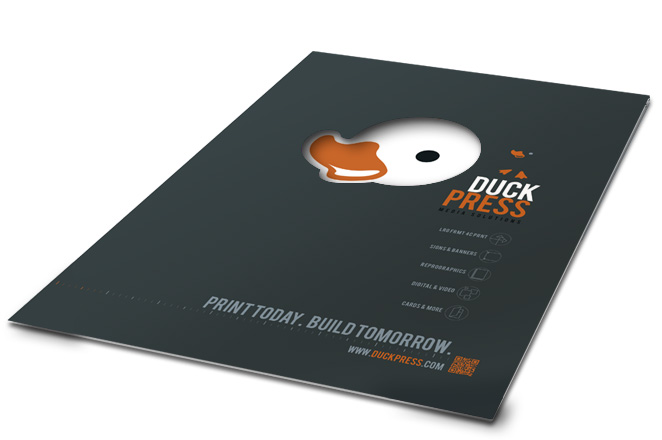 Duck Press Sample Brochure Special Shape