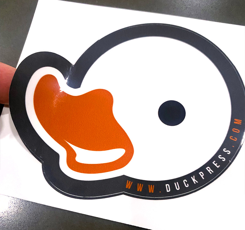 Custom Sticker Duck Press Logo Bumper Sticker